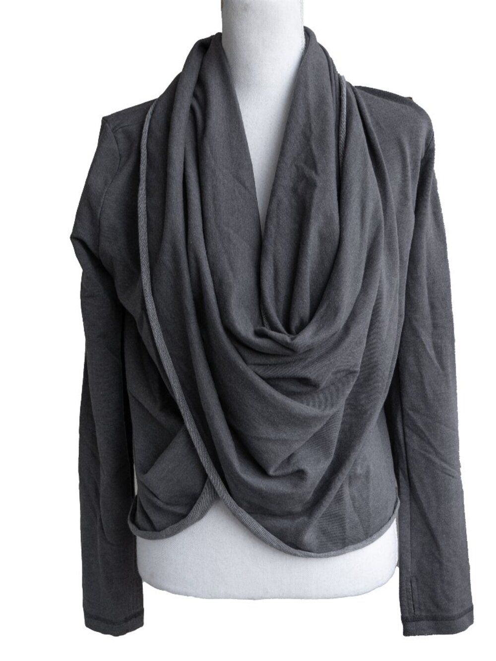 Kyodan Infinity Wrap Cardigan Grey Twist Dance Recovery Convertible Yoga Wrap